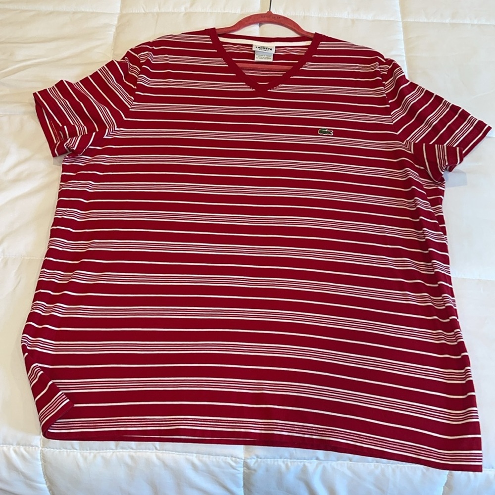 Lacoste striped  shirts bundle green/orange/ red/ white good condition 3xl - Picture 8 of 10